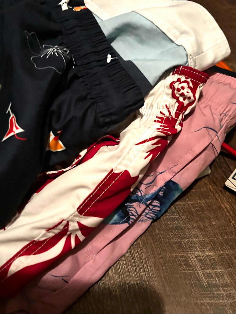 Men’s Swim Shorts Bundle - Red, Pink, Navy Black,